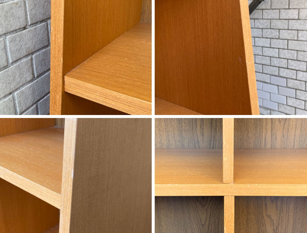 ウニコ unico アルベロ ALBERO ブックシェルフ ワイド 本棚 チーク 廃番 北欧ビンテージスタイル ■