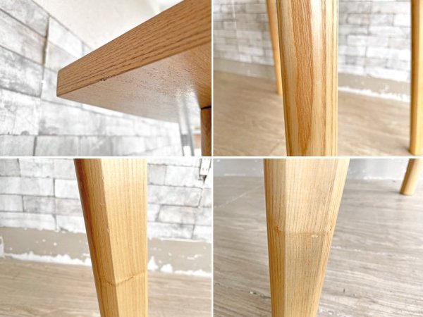 フランフラン Francfranc パルセイロ ダイニングテーブル アッシュ材 ナチュラル W120cm ●