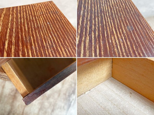 ジャパンビンテージ 鏡台 ドレッサー ミラー 引き出し付き 小型収納 レトロ 古道具 ♪