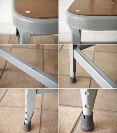 リオン LYON ファクトリー チェア FACTORY CHAIR グレー バックレスト パシフィックファニチャーサービス P.F.S取り扱い 廃番 ◇