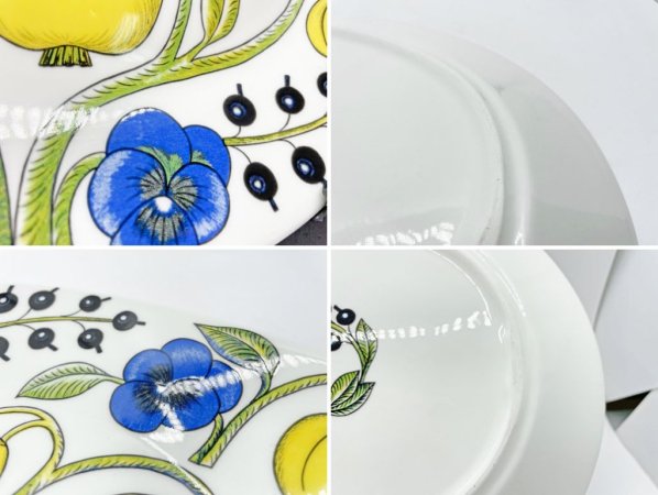 アラビア ARABIA パラティッシ Paratiisi オーバルプレート W35cm 旧ロゴ カラー 希少 ビンテージ 北欧食器 ●
