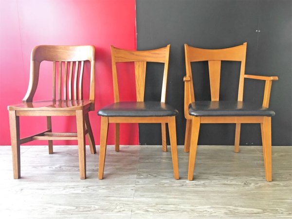 アクメファニチャー ACME Furniture カーディフ チェア CARDIFF CHAIR ダイニングチェア アッシュ材 ビニールレザーシート ブラック ●
