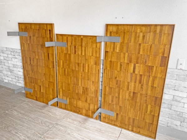 パシフィックファニチャーサービス Pacific furniture service ヘッドボード ベッドパーツ オーク材 インテリア 寄木 オーダーメイド 142×80cm ダブル A ●