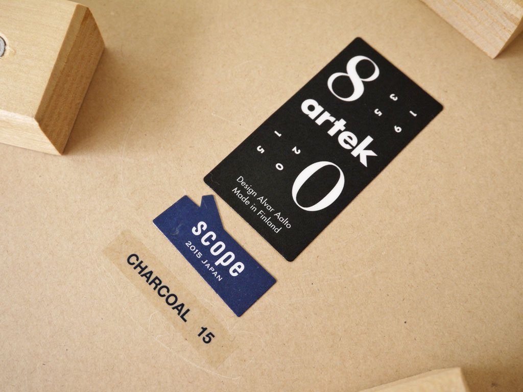 アルテック artek スツール60 stool60 3本脚 SCOPE 別注カラー リノリウム チャコール アルヴァ・アアルト 北欧家具 ◇