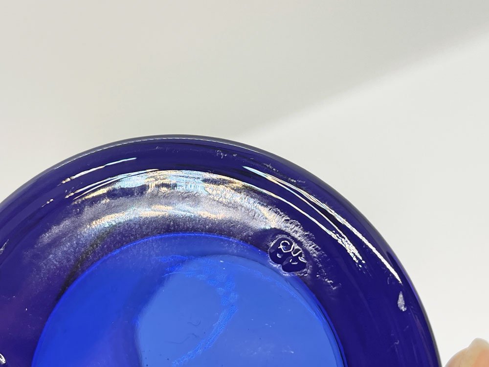イッタラ iittala マリメッコ marimekko キビ kivi キャンドルホルダー ウルトラマリンブルー 希少 廃番 北欧 フィンランド A ♪