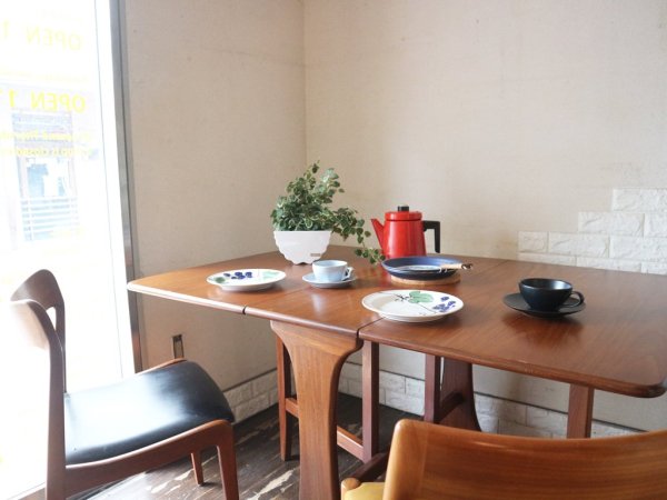 エベネゼル・グーム Ebenezer Gomme ジープラン G-PLAN フレスコ Fresco ゲートレックテーブル バタフライ チーク材 ダイニングテーブル ◎