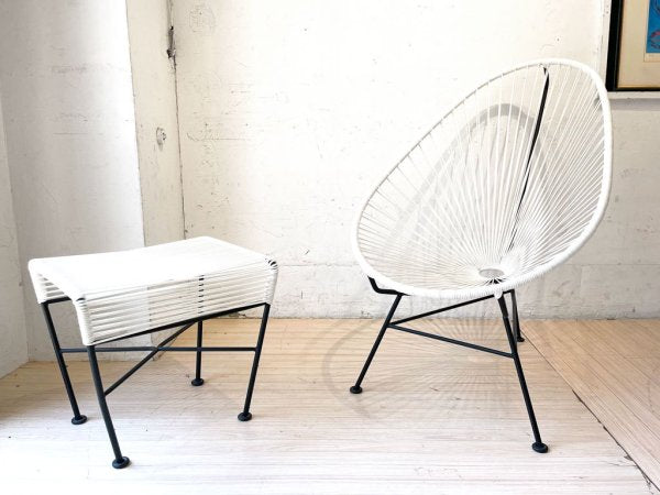 メトロクス METROCS アカプルコチェア Acapulco Chair ホワイト PVCコード ブラックアイアンフレーム メキシコ ラテンリゾートスタイル ★