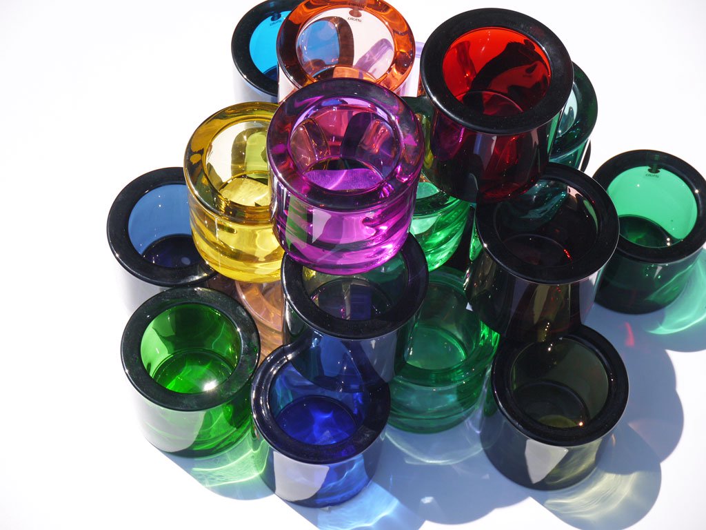 イッタラ iittala マリメッコ marimekko キビ kivi キャンドルホルダー サーモンピンク 廃番カラー 北欧 フィンランド 希少 ◇