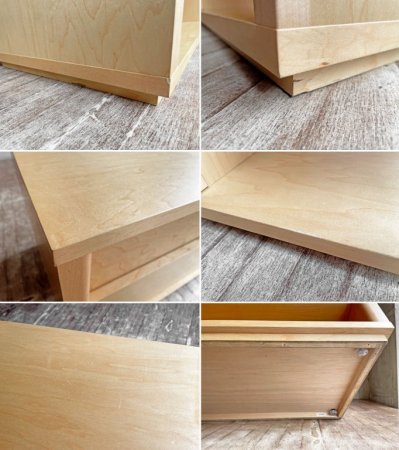 イデー IDEE コントゥール TVキャビネット CONTOUR TV CABINET メープル材 抽斗2杯 W140 現行品 定価\143,000- ♪