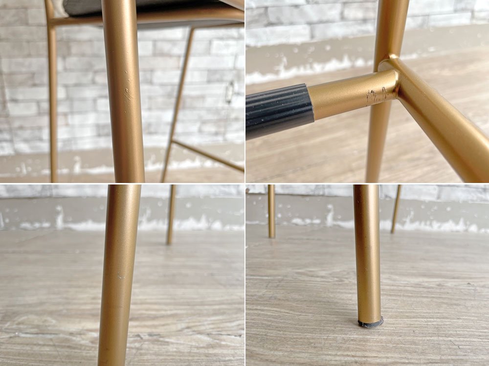 アーメット Arrmet ストライク バースツール Strike Barstool ハイスツール カウンターチェア ゴールド×ホワイト イタリアモダン ●