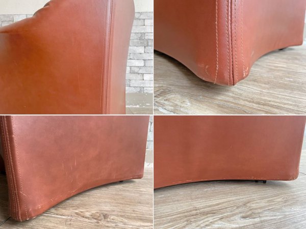 カッシーナ Cassina 684 ピッコラテンタツィオーネ PICCOLA TENTAZIONE ラウンジチェア アームチェア 1Pソファ マリオ・ベリーニ 本革張替済み ●
