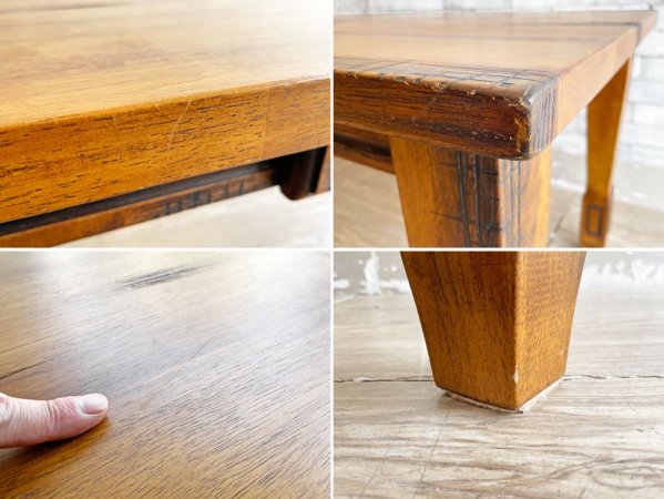 ビンテージスタイル Vintage Style デスク 引き出し付き ダイニングテーブル H60? ビンテージ加工 ●