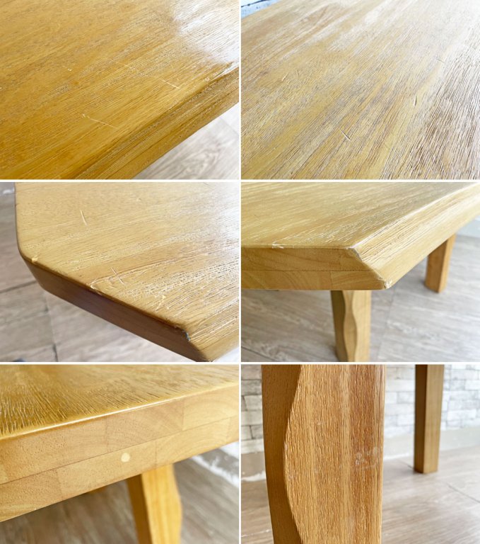 ミキモク MIKIMOKU リベラル LIBERAL ダイニングテーブル スクエア W110 浮造り仕上げ ラバーウッド材 ナチュラル 和モダン 定価¥57,910- ●