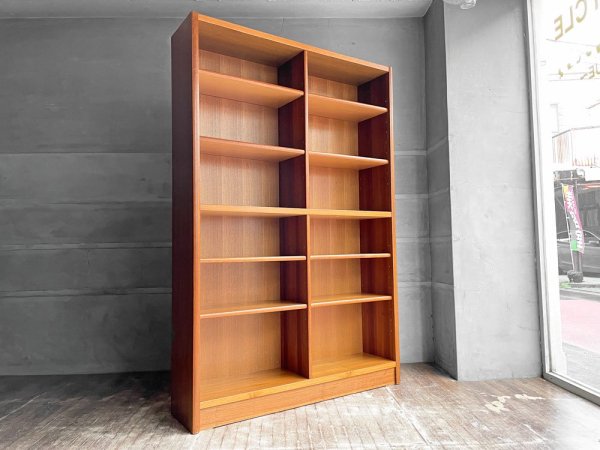 ジャパンビンテージ Japan Vintage チーク材 ブックシェルフ 本棚 飾り棚 6段 棚板可動式 H180cm 北欧スタイル ♪