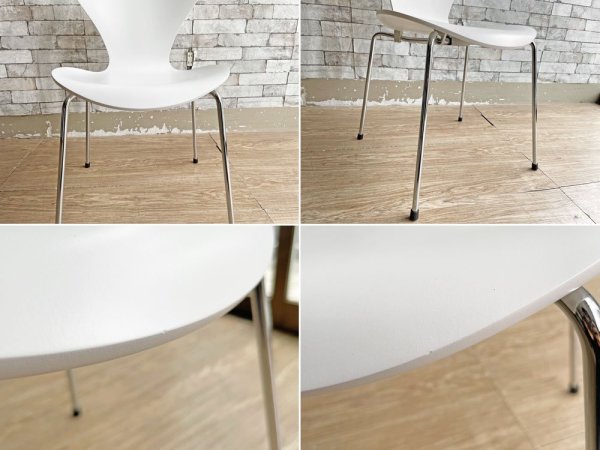 フリッツハンセン Fritz Hansen セブンチェア ダイニングチェア スタッキングチェア ラッカー仕上げ ホワイト アルネ・ヤコブセン デンマーク 北欧家具 ●