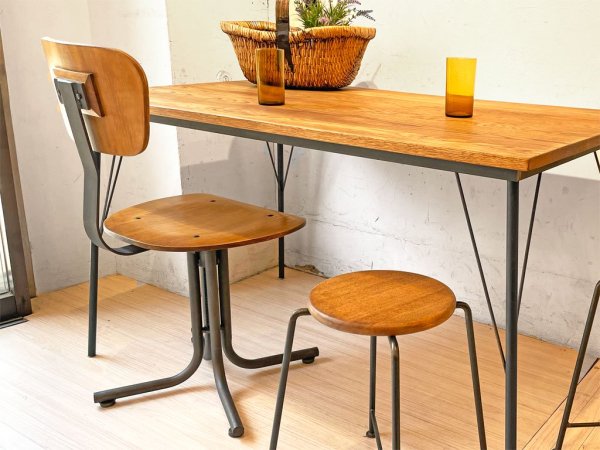 関家具 ケイパー2 ドラフティングチェア Drafting chair 製図チェア 回転式昇降機能 インダストリアル ビンテージスタイル ★