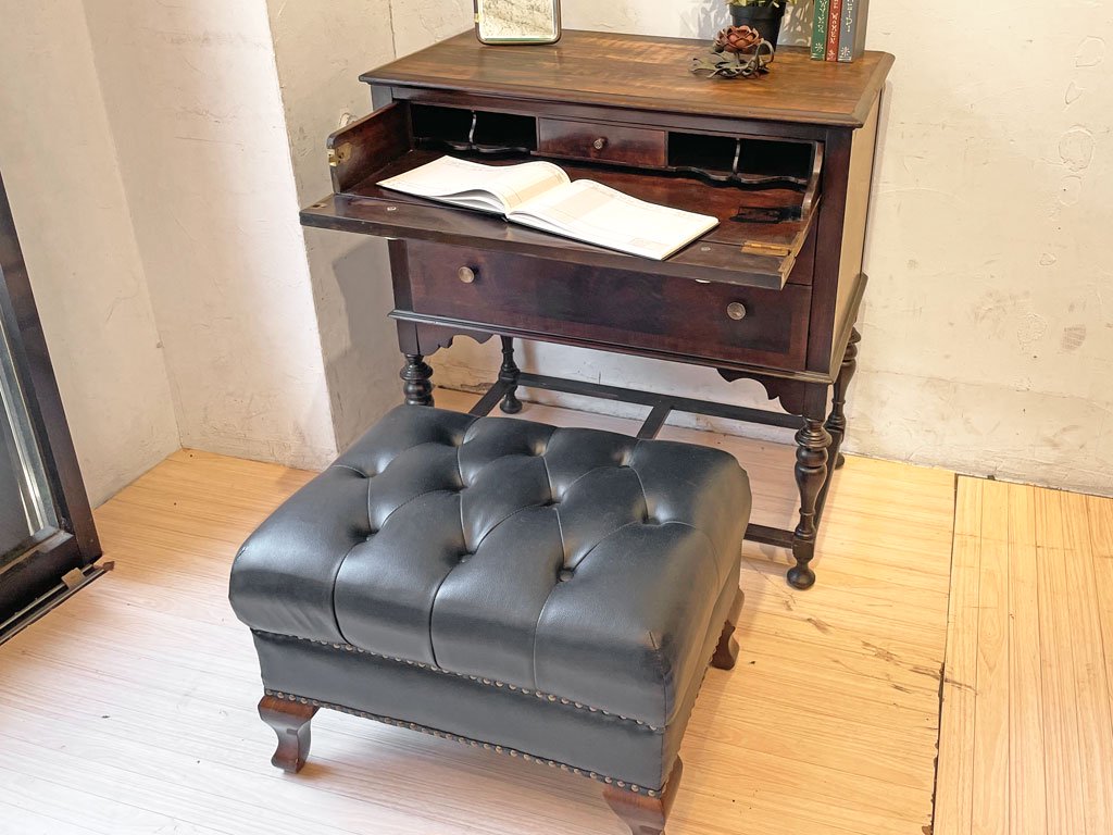 ヴィンセント VINCENT 英国アンティーク スタイル オットマンスツール OTTOMAN STOOL クラシカルデザイン ★