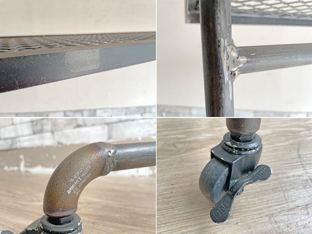 ダブルスタンダード W Standard ハンガーラック アイアン キャスター付き ビンテージ加工 HR-EX-140 インダストリアル ●