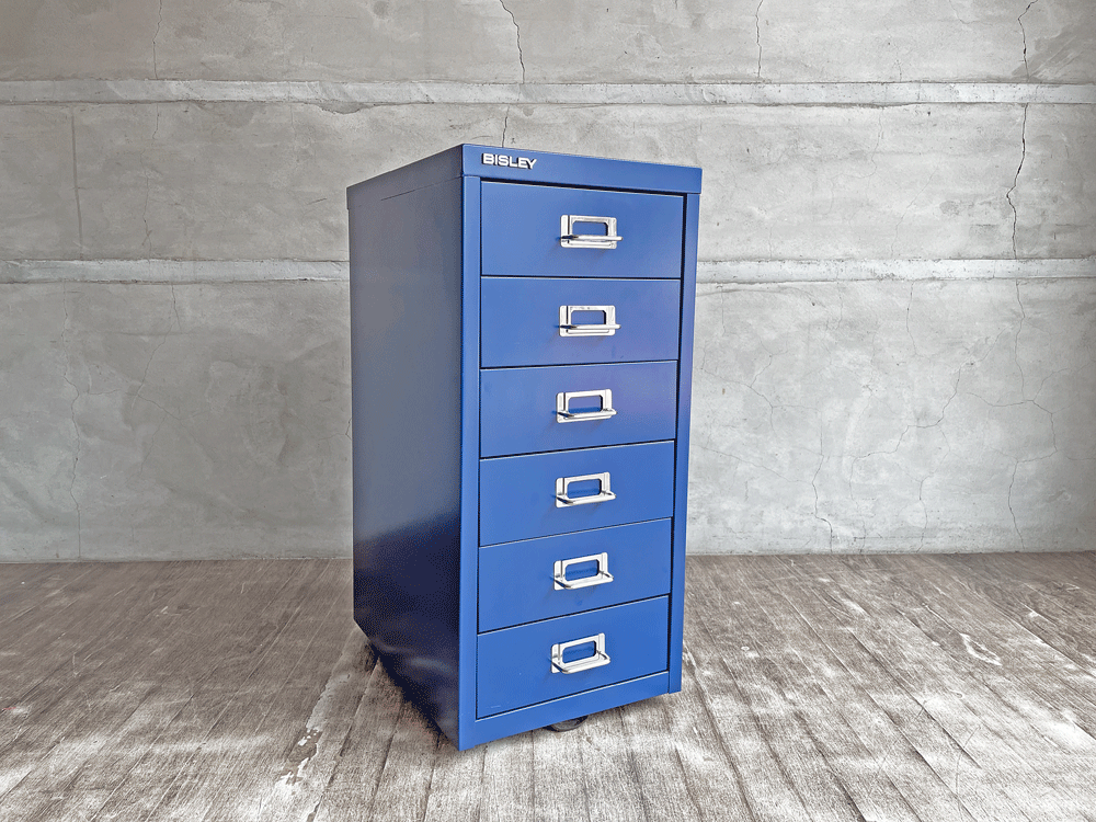 BISLEY A4 キャビネット 29/6 6段 キャスターベース付 ブルー BISLEY A4 キャビネット 29/6 6段 キャスターベース付 ブルー 【公式通販】