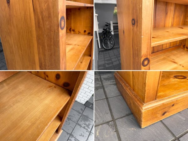 ペニーワイズ THE PENNY WISE ポールウィルソン Paul Wilson ブックシェルフ カップボード 本棚 飾り棚 食器棚 パイン無垢材 大型 H208 参考価格¥214,500- ■