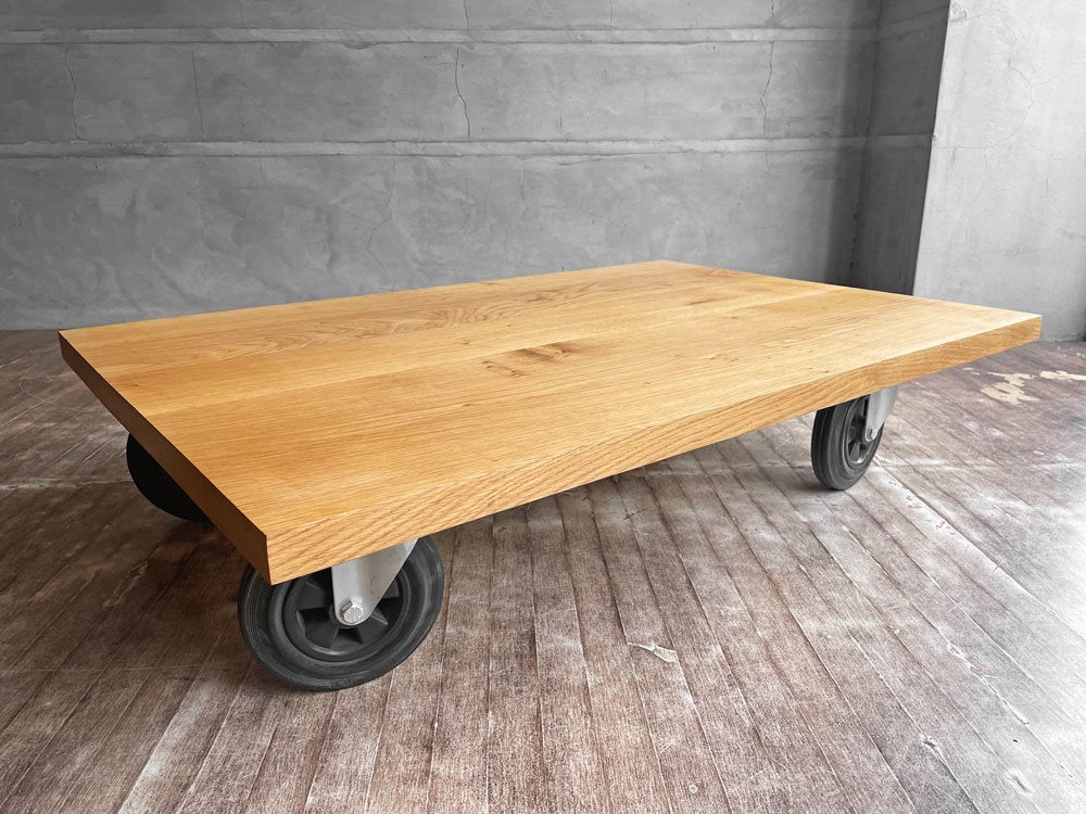 コンランショップ THE CONRAN SHOP ローラー Roller コーヒーテーブル オーク材 無垢材 車輪付き ローテーブル 廃番希 –  TOKYO RECYCLE imption