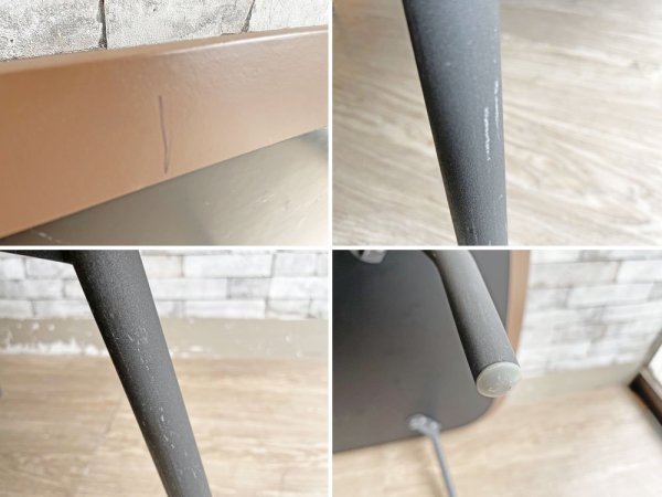北欧モダンデザイン Scandinavian Modern Design ローテーブル リビングテーブル W120cm ブラウン 4本脚 ●