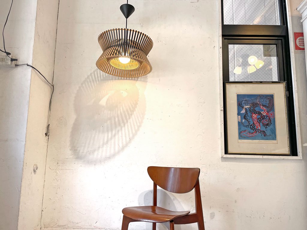 セクトデザイン Secto Design コントロ Kontro 6000 ペンダントランプ pendant Lamp セッポ・コホ Seppo Koho フィンランドバーチ ブラック 美品 ★