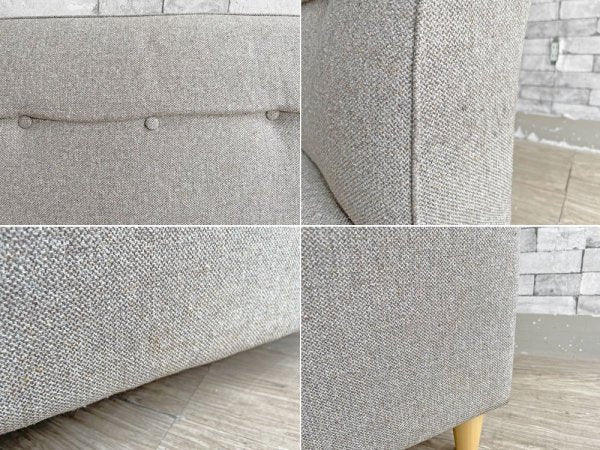 モモナチュラル MOMO Natural メディ MEDI ソファ 2人掛け W120cm グレー系ファブリック 廃番 ●