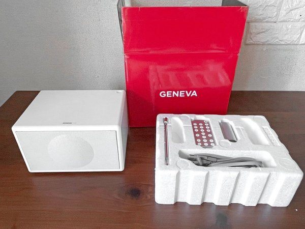ジェネーバ GENEVA サウンドシステムモデルSワイヤレス SOUND SYSTEM Model S wireless アンプ内蔵 スピーカー ホワイト Bluetooth 箱付き ◎