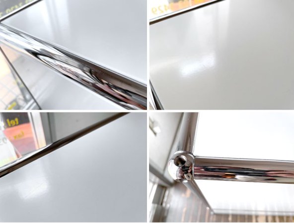 USMハラー USM Haller モジュラーファニチャー キャビネット シェルフ 1列2段W77.5cm ホワイト モダンデザイン スイス 定価:162,437円 ◎