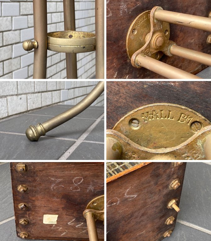 UK アンティーク UK Antique エドワーディアン マガジンラック EDWARDIAN REVOLVING MAGAZINE RACK 真鍮 1880年代 ビンテージ 英国 ■