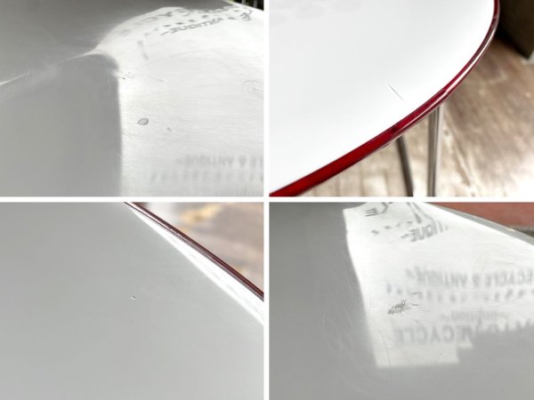 カリガリス Calligaris ジャム JAM チェア 2脚セット ダイニングチェア ホワイト×レッド 廃番色 デザインスタジオ・アルキリボルト コヌビア イタリアモダン♪