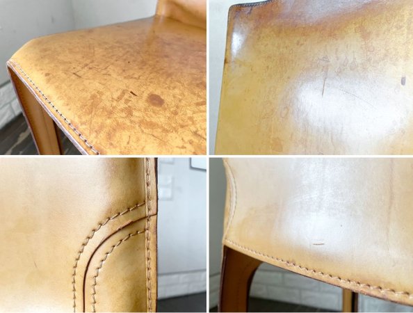 カッシーナ Cassina キャブ アームレスチェア 412CAB マリオ・ベリーニ デザイン ナチュラル MOM永久収蔵品 定価:217,800円 ◎