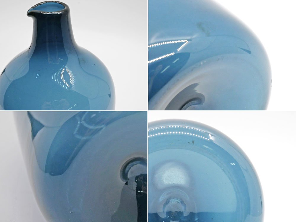 イッタラ iittala バードボトル i-400 ネイビー ティモ・サルパネヴァ Timo Sarpaneva フルネーム刻印有り ●