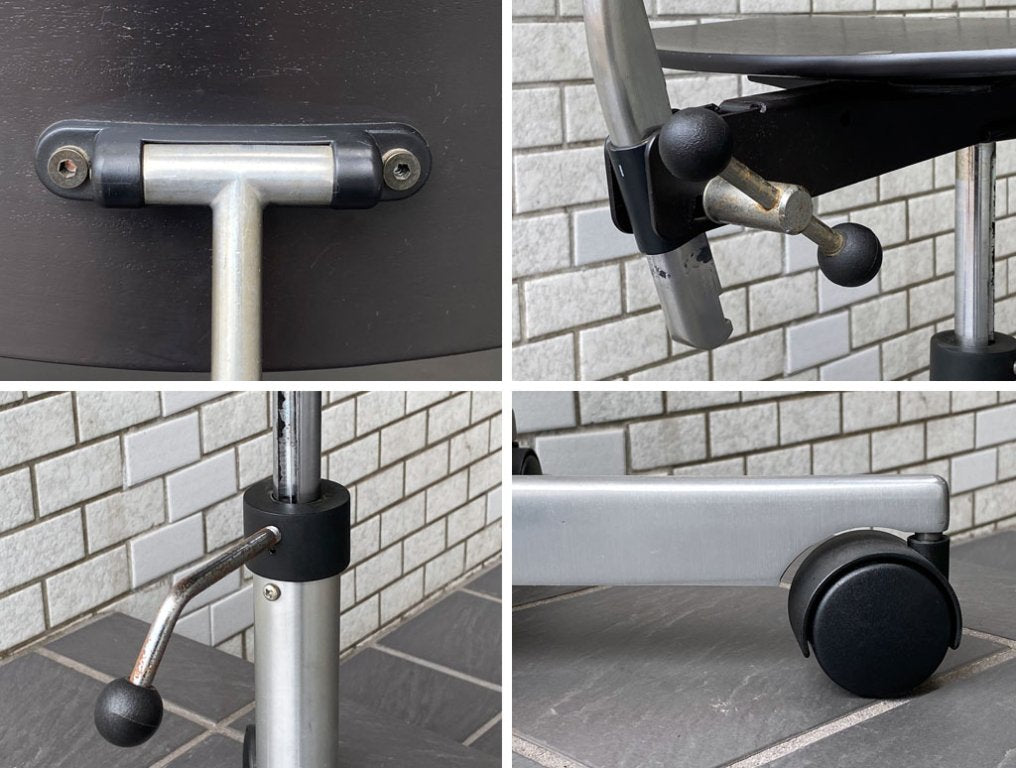 フリッツハンセン Fritz Hansen ビンテージ ケヴィチェア KEVI キャスターベース 4本脚 ブラック ヨルゲン ラスムセン 1993年製 デンマーク ■