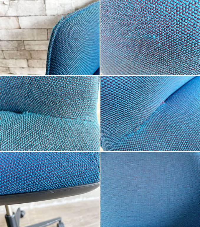 ヴィトラ vitra ソフトシェル SOFTSHELL デスクチェア 5スターベース キャスター ブルーココナッツカラー ファブリック 昇降機能付き 定価¥114,400- B ●