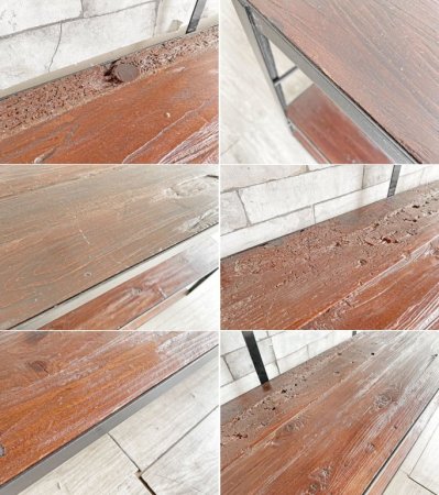 ジャーナルスタンダードファニチャー journal standard Furniture カルビ CALVI WIDE SHELF ワイドシェルフ 3段 古材×アイアン 定価¥88,000- ●