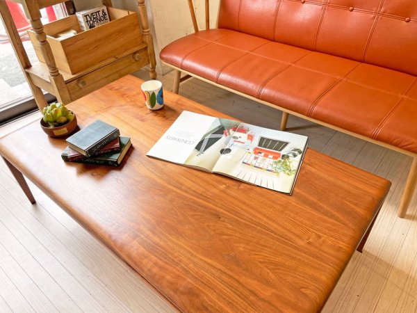 タイムアンドスタイル TIME&STYLE ムーン Moon ローテーブル センターテーブル W120cm ウォールナット無垢材 モダンデザイン ★