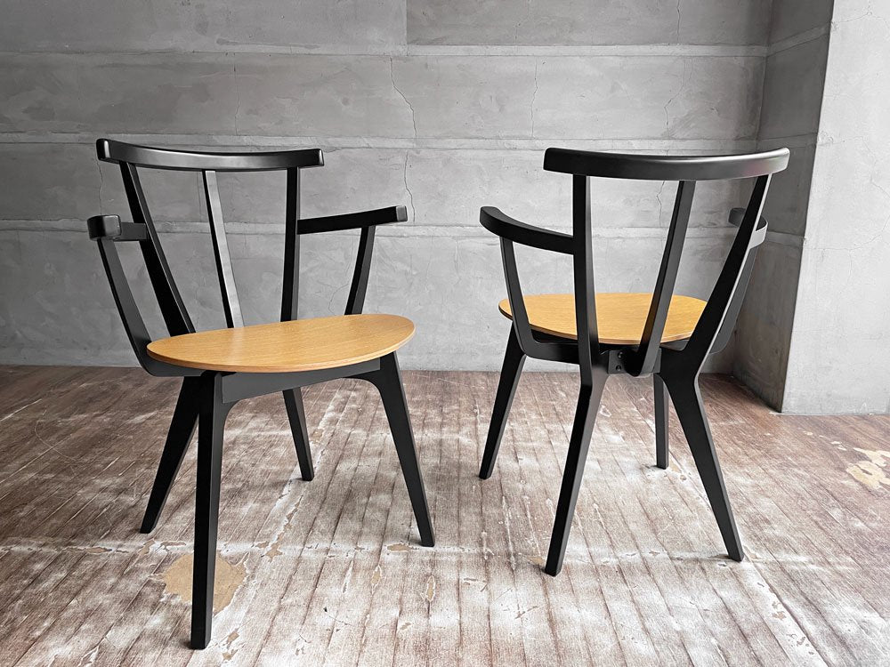 コモック COMMOC ビートル BEETLE CHAIR アームチェア ARM CHAIR ブラック ナチュラルモダン ドリルデザイン DRILL DESIGN 定価¥46,200- B♪