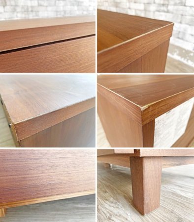 無印良品 MUJI ウォールナット材 AVラック AVボード テレビ台 ガラス扉 幅150cm 廃番 参考定価 ¥39,900- ●