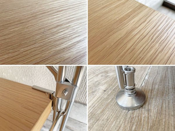 無印良品 MUJI ステンレスユニットシェルフ オーク材 ワイド 大 W86 H175.5cm 引き出し 帆布バスケット 定価¥52,810- ●