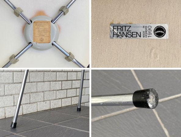 フリッツハンセン Fritz Hansen セブンチェア ホワイトラッカー アルネ・ヤコブセン スタッキングチェア 北欧家具 デンマーク B ■