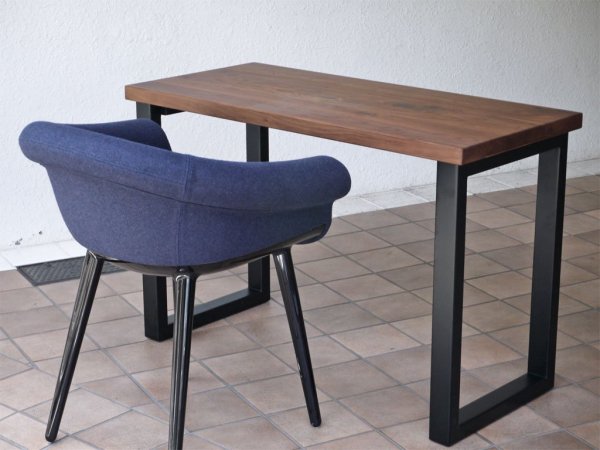 アクタス ACTUS FJデスク テーブル ウォールナット材 ウレタン塗装 ラバーウッド ブラック マット塗装 W110cm ◇