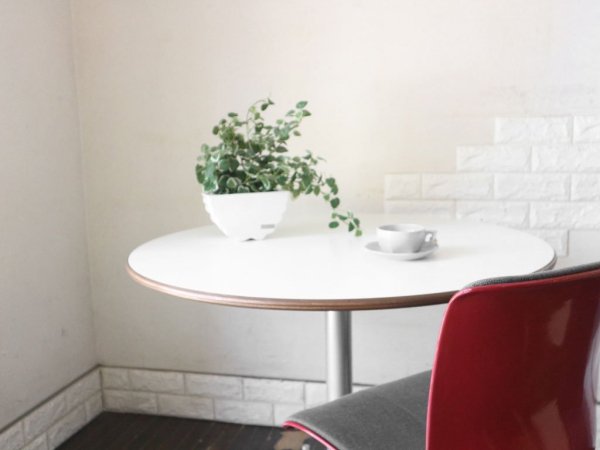 ディーアンドデパートメント D&DEPARTMENT ラワン テーブル ラウンド LAUAN TABLE ROUND・03 ダイニングテーブル ラウンド天板 直径90cm 定価¥99,000- ◎