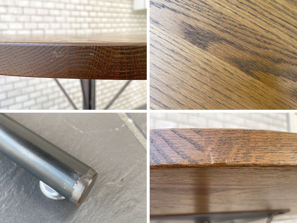 ジャーナルスタンダード journal standard Furniture j.s.F サンク SENS カフェテーブル オーク無垢材 アイアン 工業系 定価¥50,600- ■