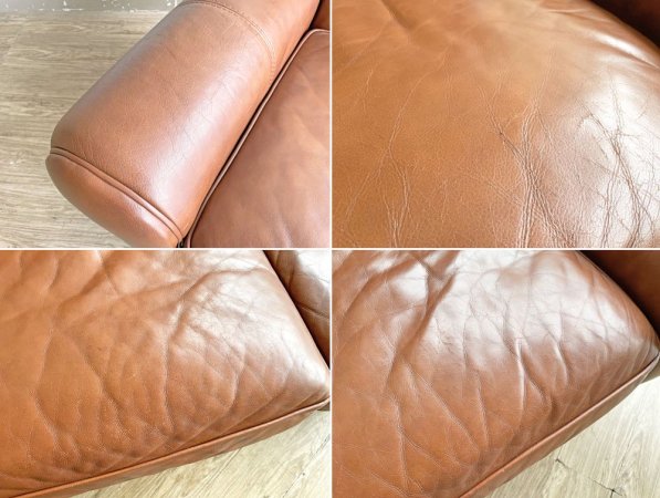 イデー IDEE クオーレ CUORE 3人掛け 3P ソファ 本革 レザー ミディアムショコラカラー 廃番 定価¥249,900- ●
