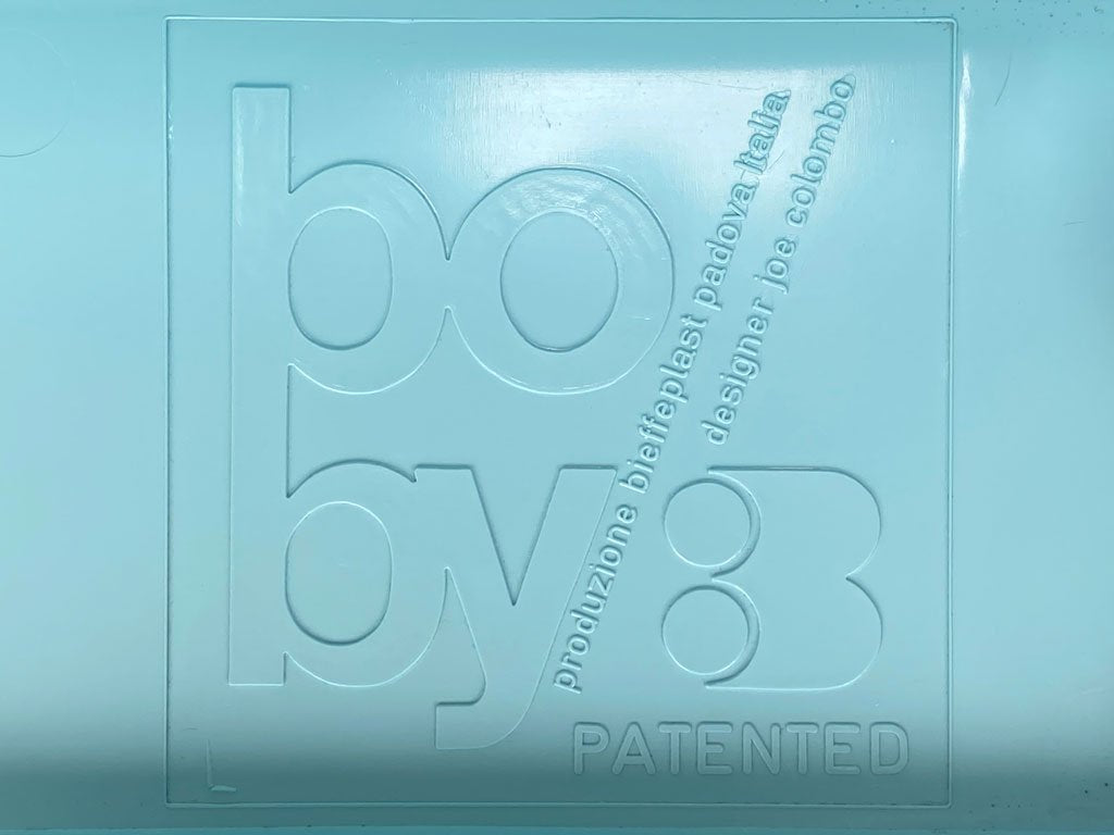ビエッフェプラスト パドヴァ BIEFFEPLAST PADOVA ビンテージ ボビーワゴン BOBY WAGON ライトブルー 3段3トレー ジョエ・コロンボ イタリア MoMA ■