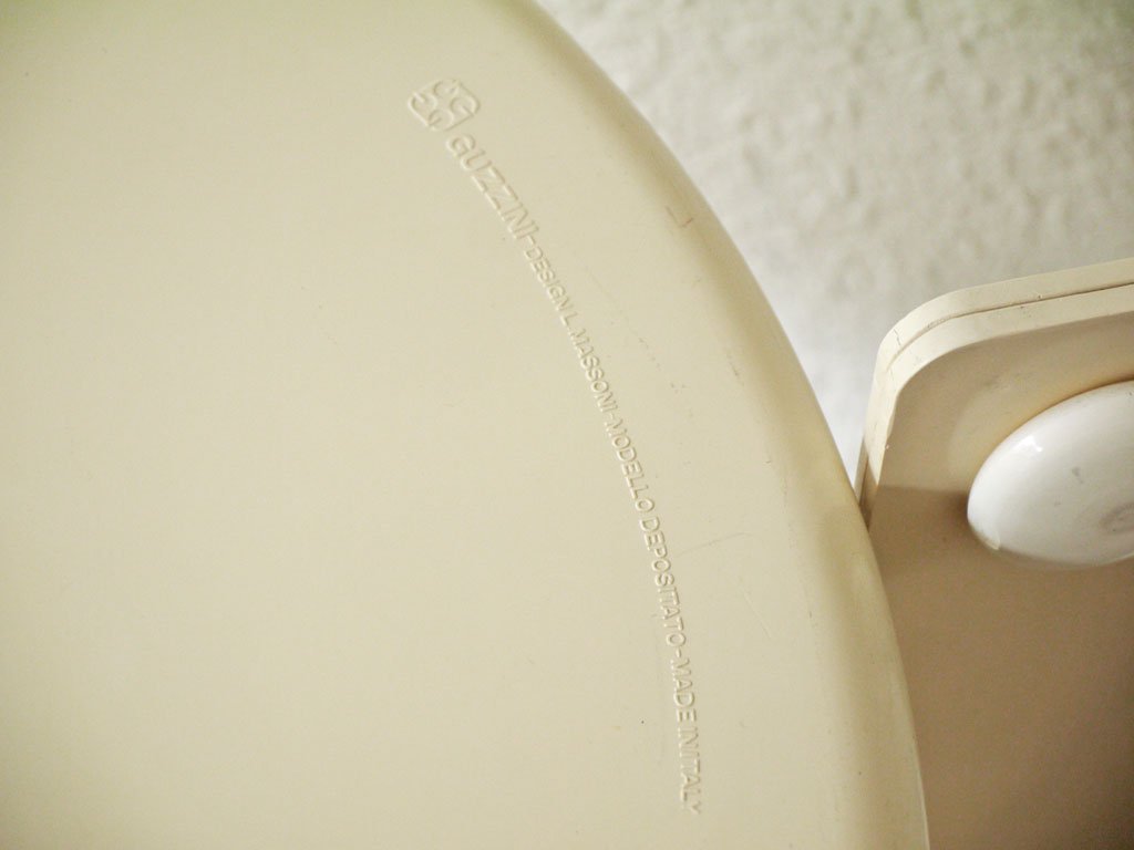 グッチー二 guzzini carello ビンテージ トロ―リ―ワゴン TROLLEY WAGON ホワイト ルイジ・マッソーニ Luigi Massoni スペースエイジ ◇