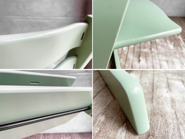 ストッケ STOKKE トリップトラップ TRIPP TRAPP ベビーチェア キッズチェア モスグリーン S/N4~ ベビーセット付き ノルウェー 北欧家具 ♪
