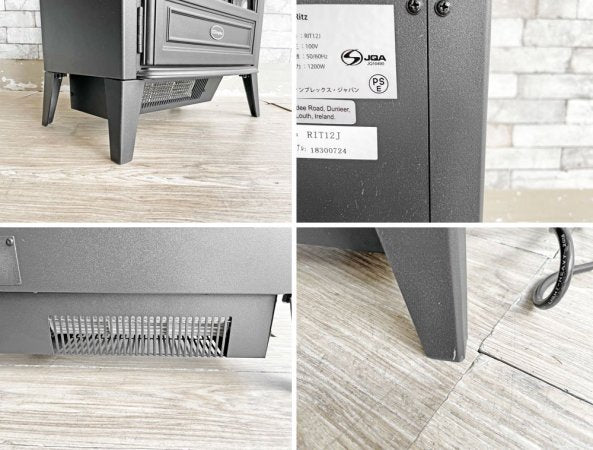 ディンプレックス Dimplex 電気暖炉 RIT12J オプティフレーム リッツ Optiflame Ritz ブラック 定価\34,800-●